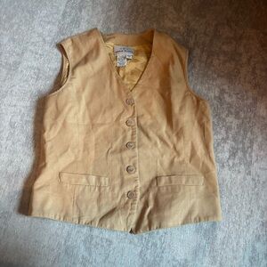 Vintage 90’s AKA Eddie Bauer Vest Women’s 10 Wool Sleeveless Button Up Neutral